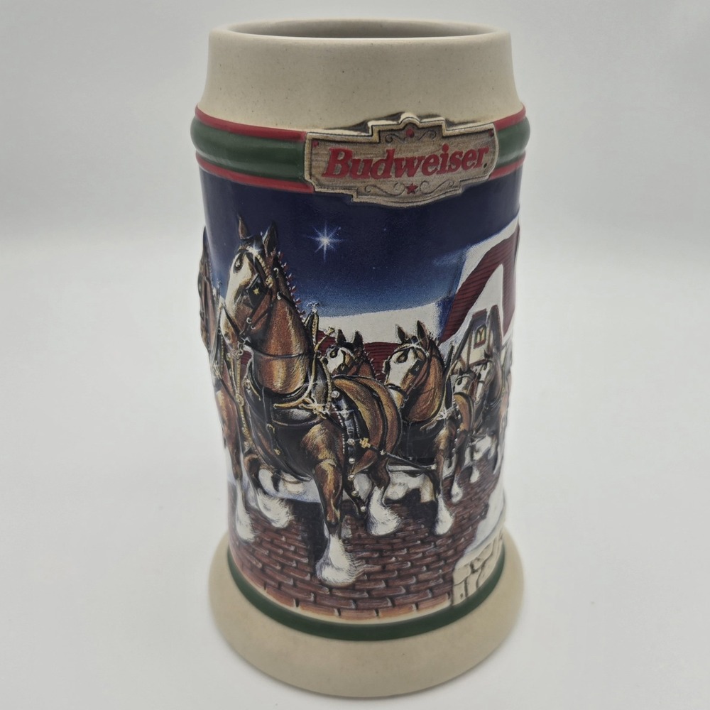 1998 Budweiser Holiday Stein CS343 Grant's Farm Holiday